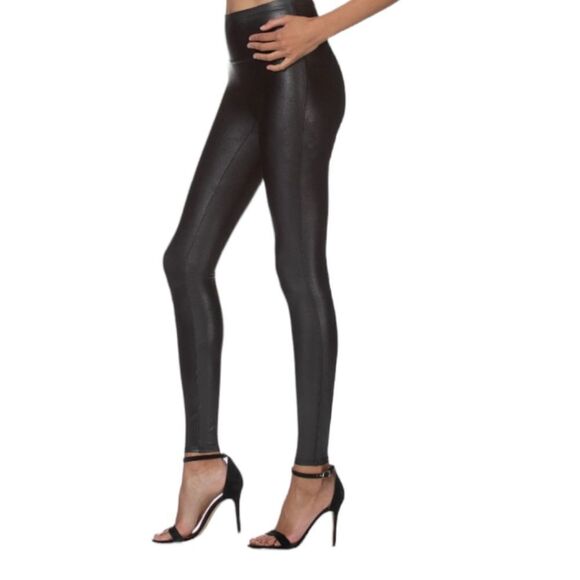 Spanx Black Leggings High Rise Women's Sz L‎ Comfy Stretch Slimming Leggings - Picture 4 of 15